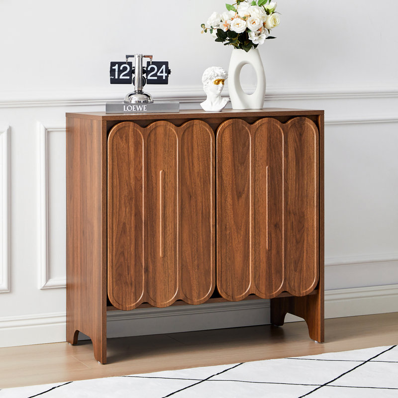 Buffet décoratif 30,7 po à 2 portes ondulées 