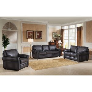 Canora Grey Faringdon 3 - Piece Leather Living Room Set | Wayfair