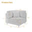 Fauteuil rembourré en velours côtelé orange Seemab-1882476933