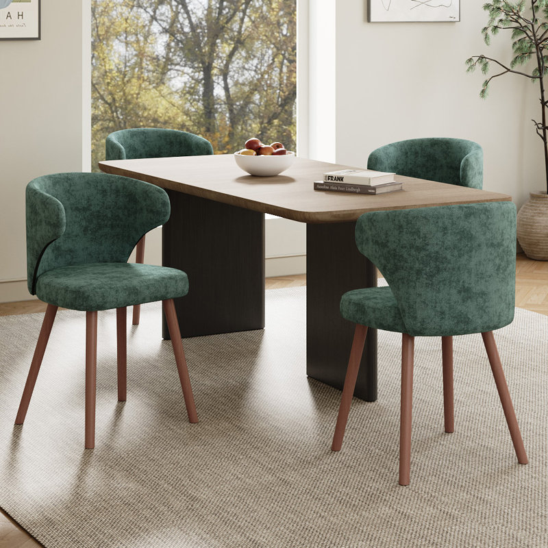 49cm H Upholstered Wing Back Accent, Green