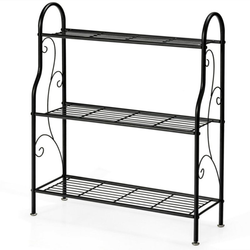 Support pour plantes en métal à 3 niveaux