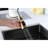 Modern Gold Stainless Steel Kitchen Faucet, Pull Down , 1.8 Gpm Flow, Easy Maintenance Sink Tap, Steel, High Arc, 7.77 In Width Fit-126706827