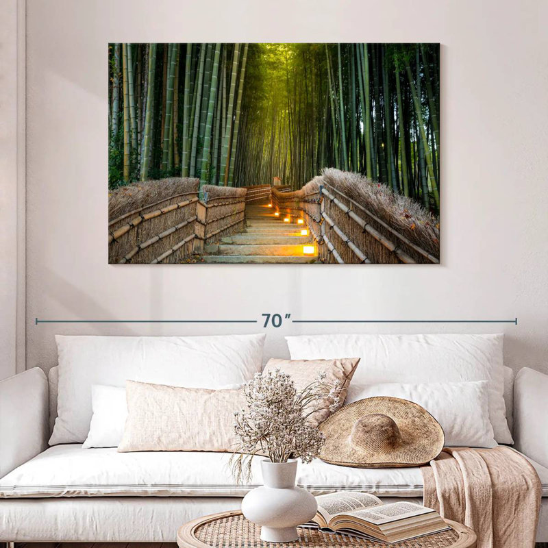 Sebbie Tranquil Arashiyama Bamboo Forest, 32" H x 48" W