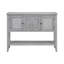 Console rétro avec quatre petits tiroirs et une tablette inférieure pour les salons, les entrées et les cuisines (gris antique)-129345699