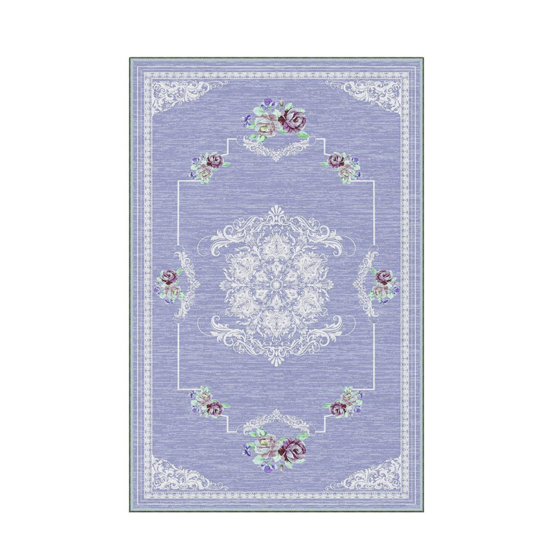 Stylish Woven Carpet, 5.2 x 7.5 Feet | 100% Polyester, 0.3 in Pile Height, Antibacterial, Non-Slip PVC Dot Underside | Machine Washable, 3D Digital Print | Perfect for Living Room, Bedroom & Home Décor