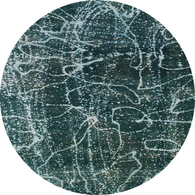 Abstract Indoor Rug, Round 7'
