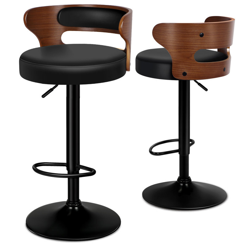 Reppert Swivel Upholstered Adjustable Height Counter Stool