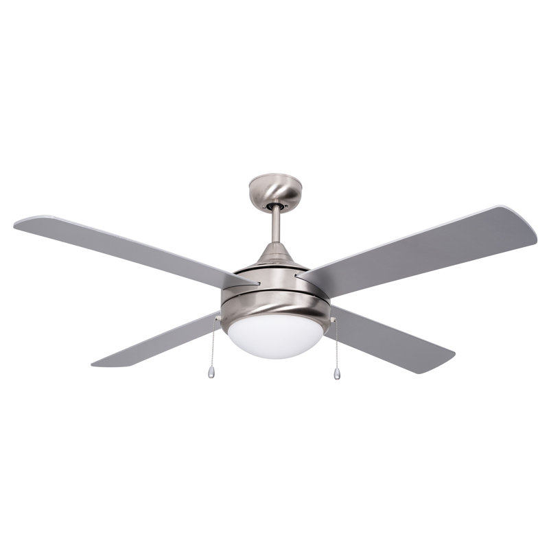 Ventilateur de plafond 52 po Energy Star Skylux, 4, Brushed Nickel/Black