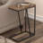 Rustic Tobacco Herringbone Sandy Accent Table