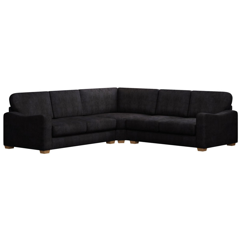 Theadford Corner with two seats both sides, Fixed Back, Royal Blue Polyester
