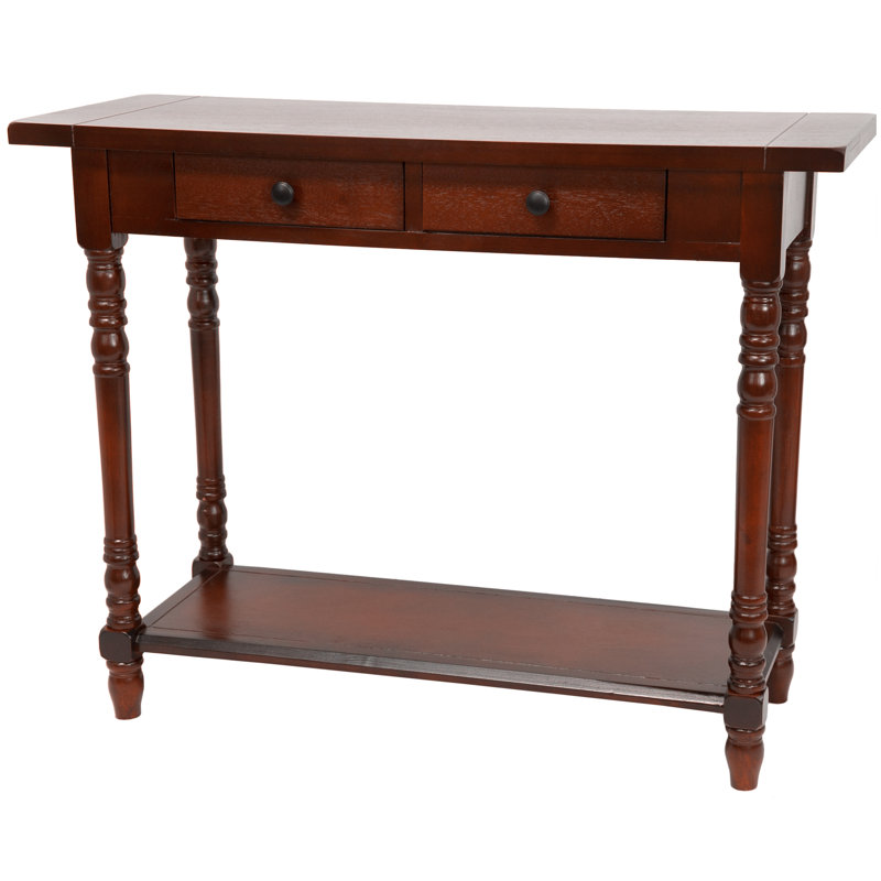 Console avec 2 tiroirs pour vestibule, Cerisier