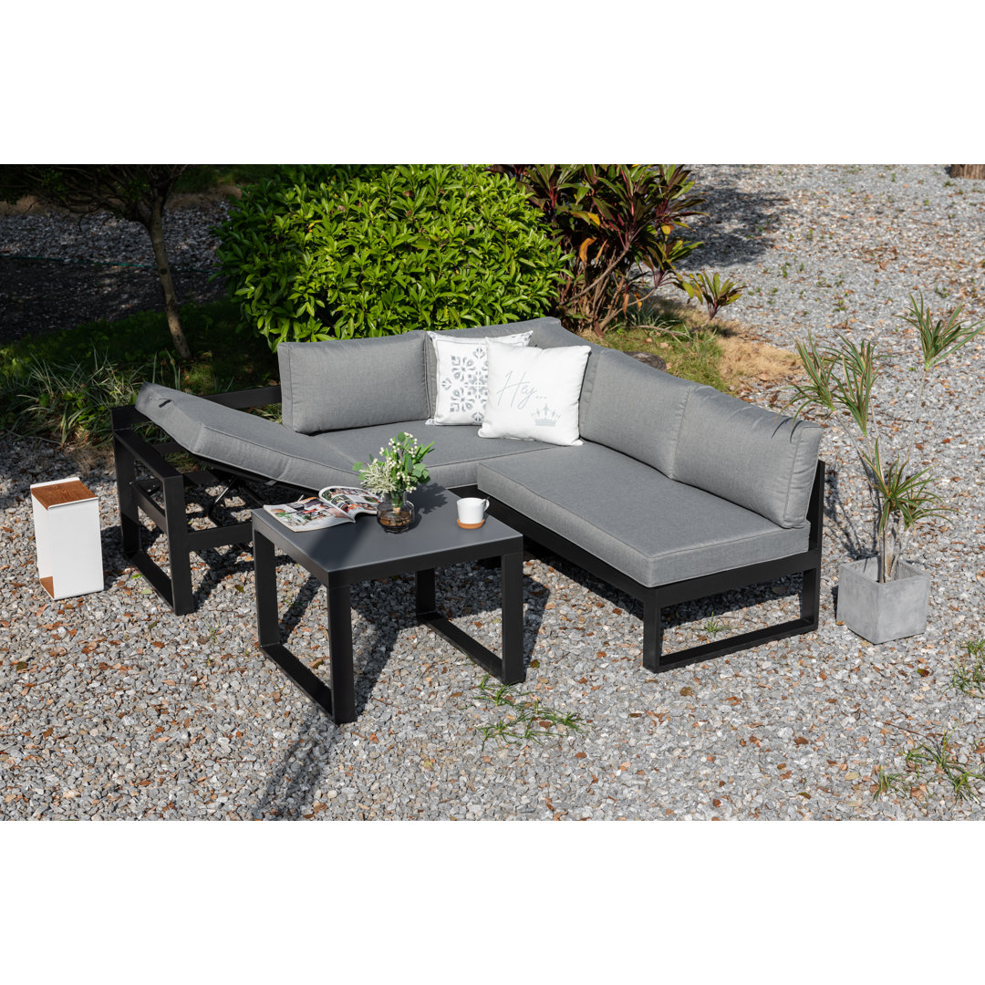 4-Sitzer Lounge-Set Olene mit Polster