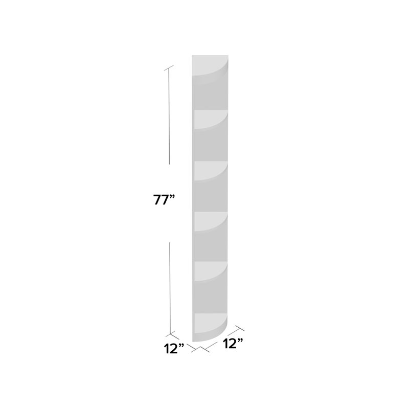 Bibliothèque d'angle H 77 po x l 12 po Celia