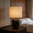 Table Lamp - 17"H, Black Ceramic Material