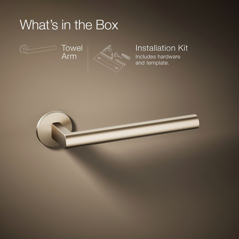 Components™ Towel Arm, Vibrant Brushed Bronze