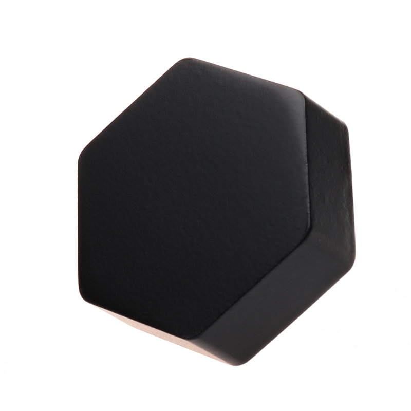 Paquet multiple de poignées géométriques de 1 1/2 po, Noir mat