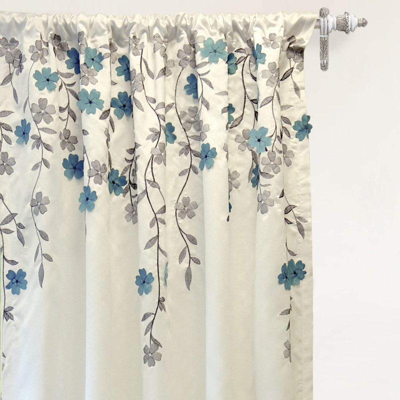 Heimbach Room Darkening Curtain Single Panel, 50" W x 96" L, Blue