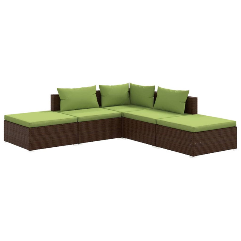 Ensemble de conversation 5 pièces Bunnlevel, Brun / vert