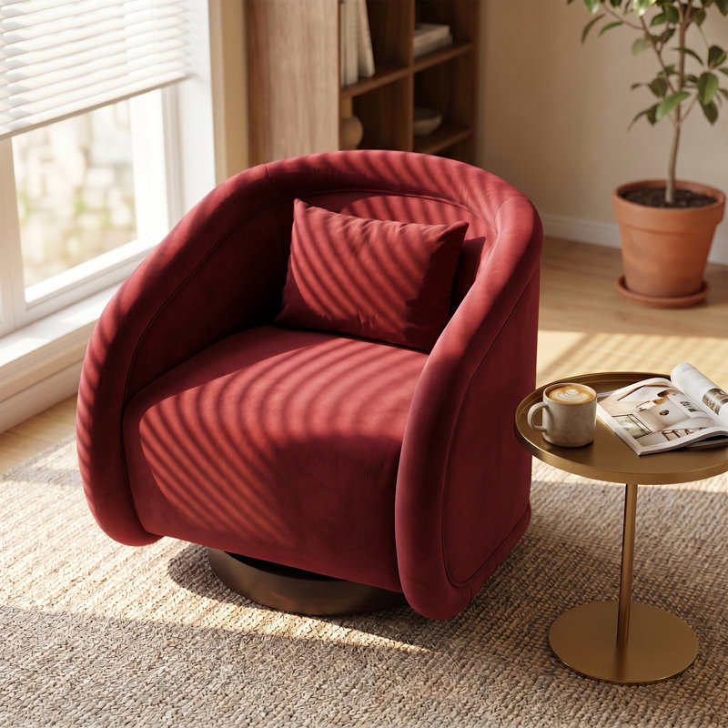 Fauteuil d'appoint rembourré 30,7 po, Velvet Red