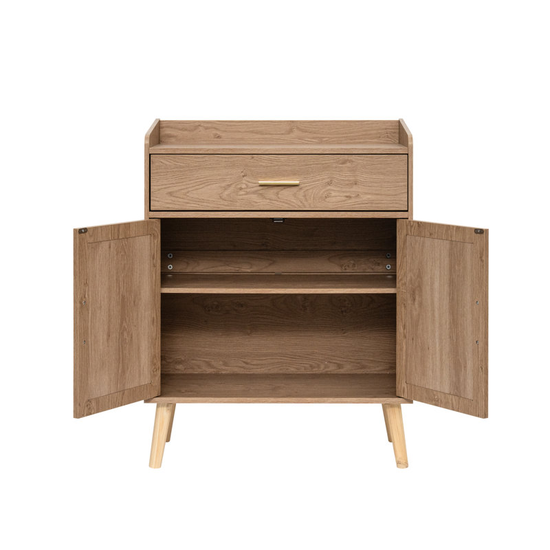 Commode d'appoint avec 1 tiroir Cupboardry Farmhouse, Naturel