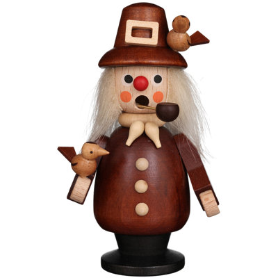 Natural Wood Birdwatcher Incense Burner