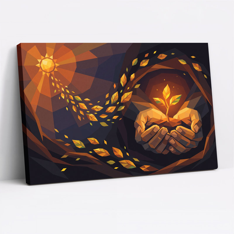 Art mural sur toile Low Poly, H 12 po x l 18 po