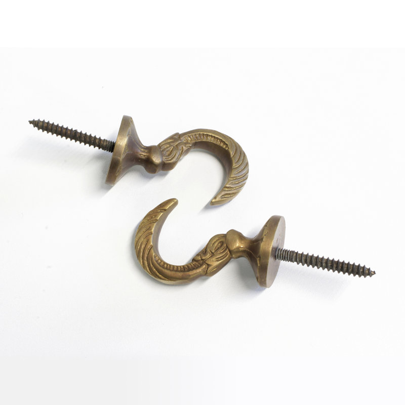 Brass Wall Wall Hook, Antique Brass