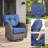 6-Piece Patio Furniture Set, All-Weather Outdoor Seating Set With Swivel Glider Chairs & Coffee Table-1469237380