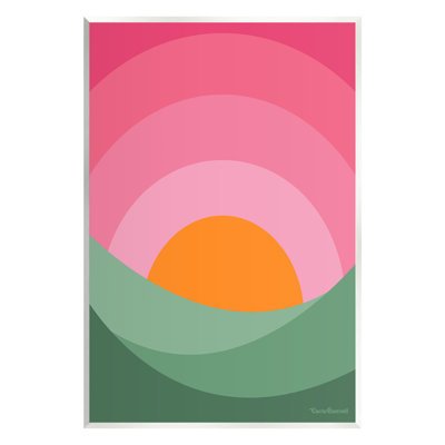 Art mural vert et rose par Carrie Cantwell
