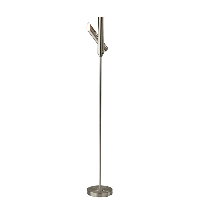 Lampe torchère DEL sur pied 68 po Jivana, Argent argent