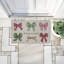 Tapis de porte Happy Holiday Festive Bows, par Vanessa Stoilova, 18 po x 30 po