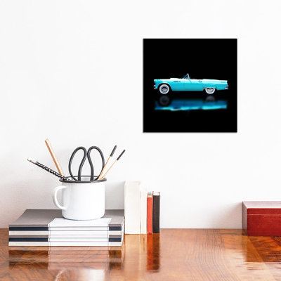 1956 Ford Thunderbird Convertible by Clive Branson - Wrapped Canvas Print