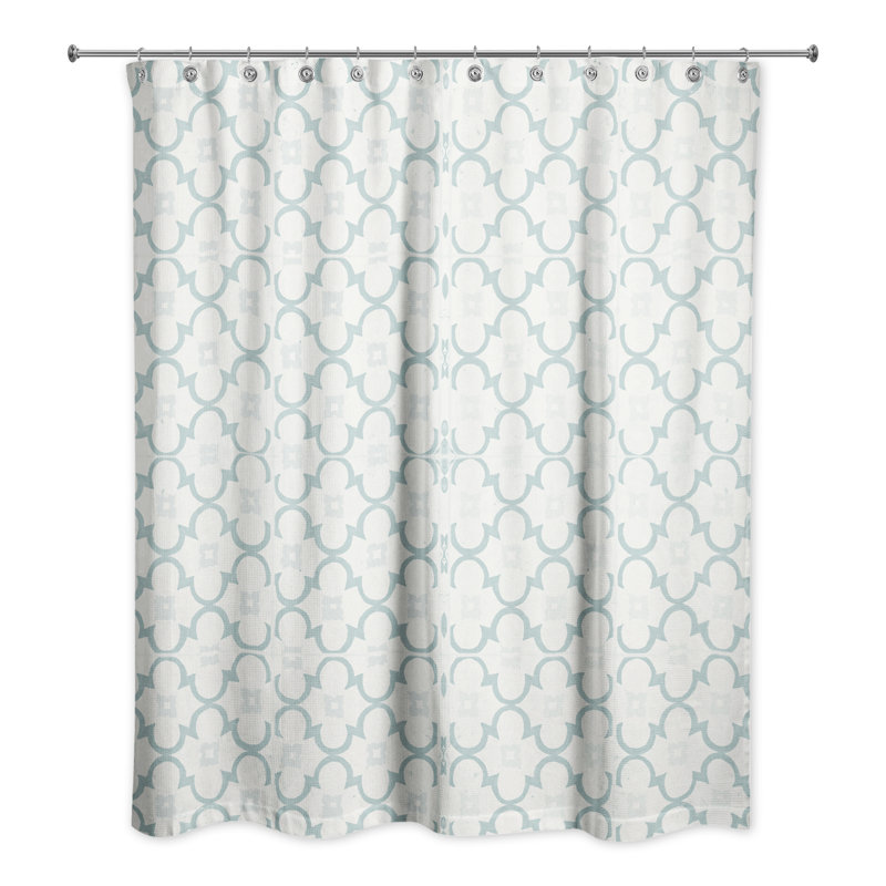 Rideau de douche simple Alondria, Bleu sarcelle