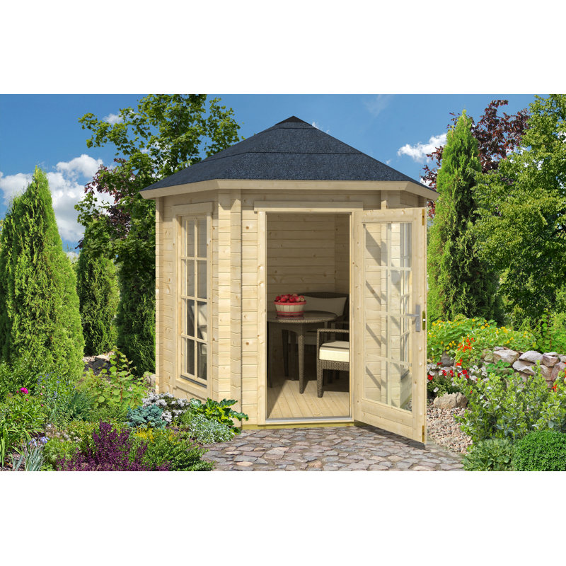 Lasita 9.5 x 8 Ft. Premium Pavilion Log Cabin With Double Glazing (44mm)