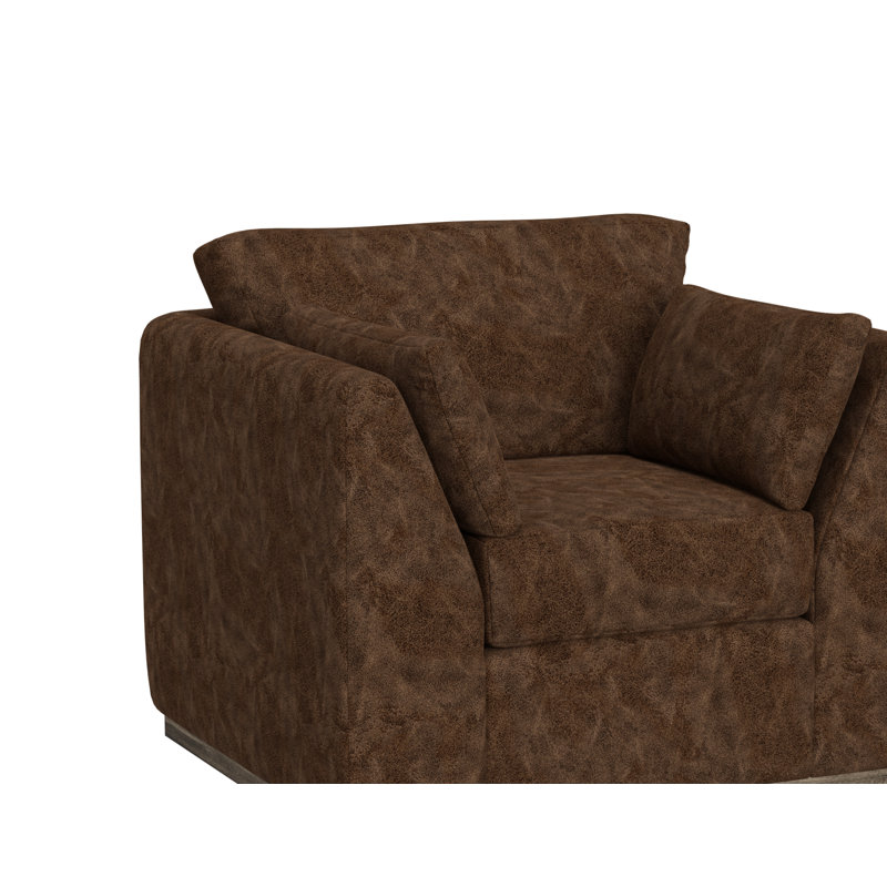 Vallarta 90'' Faux Leather Sofa, Vallarta Hickory Faux Leather