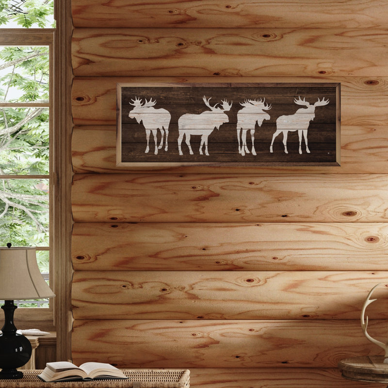 Four Moose Brown, 16" H x 48" W