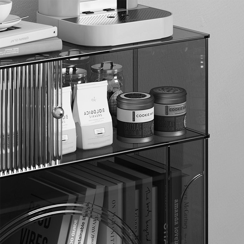 Vitrine décorative en acrylique, Noir, noir, noir, noir