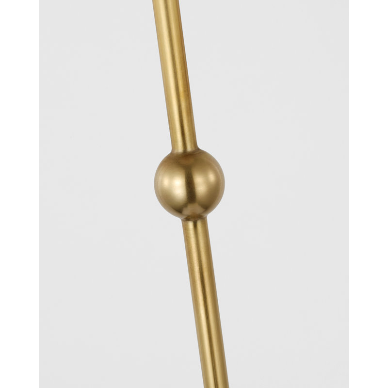 Caspian Buffet Table Lamp, Antique-Burnished Brass/Alabaster