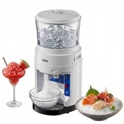 Commercial Ice Shaver ,1100 Lbs/H 650W Electric Snow Cone Machine, 4.23 Gal Hopper, Stainless Blade