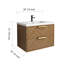 Meuble-lavabo flottant avec lavabo simple blanc Maxbano