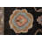 Black Floral Oushak Vegetable Dye Area Rug