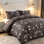 EMJAY Microfiber Floral Duvet Cover Set with Pillowcases