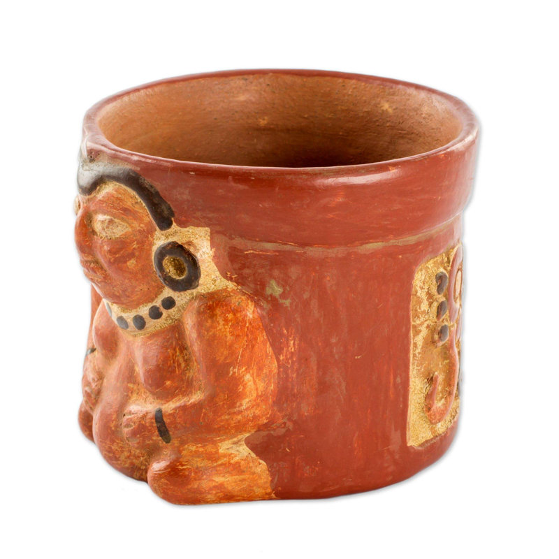 Pot en céramique brun de 3,8 po