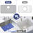 Silicone Sink Protector, 26" x 14" Center Drain Kitchen Sink Mat for Sink Bottom, Non-Slip and Heat-Resistant, For Farmhouse and Stainless Steel Sinks, With a Scrub Sponge(Center Hole)