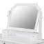 44.4" Makeup Vanity Desk With Large Adjustable Mirror, Dressing Table Set With Drawer & Cabinet, Space-Saving Beauty Station For Bedroom, White