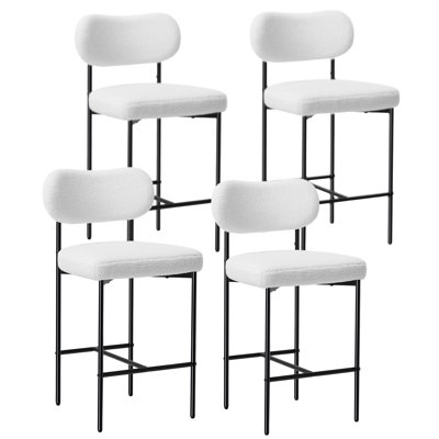 Osborne 26" H Upholstered Bar Stools Counter Height Bar Stools With Adjustable Foot Pads