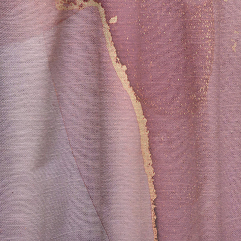 Art en marbre liquide brun et orange - Rideau moderne - Velours obscurcissant - 1 panneau, L 52 po x L 90 po