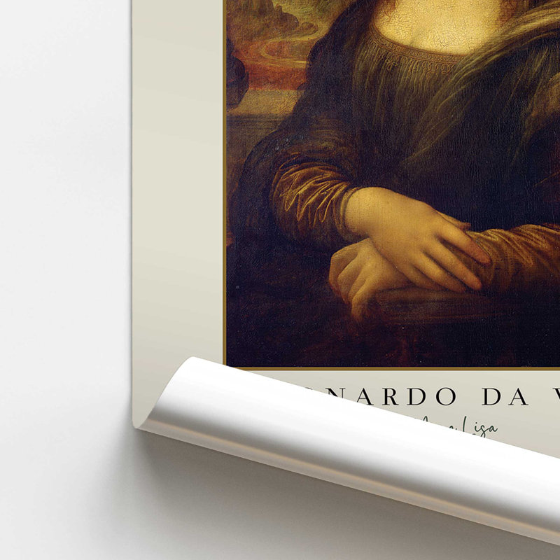 «Mona Lisa» par Leonardo da Vinci, H 14 po x l 11 po x P 0,1 po, Impression sans cadre, Ne s’applique pas