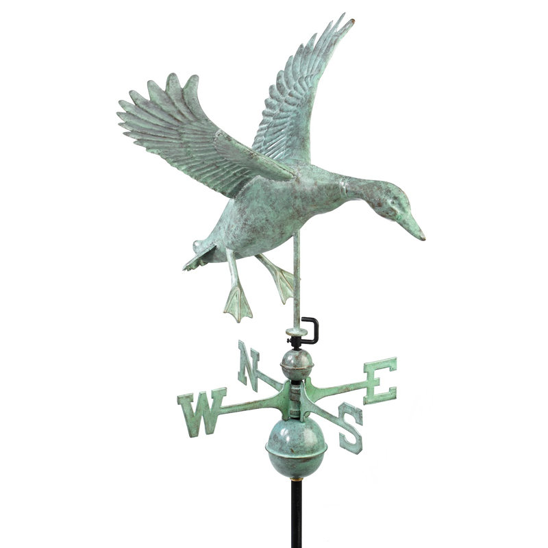 Girouette de canard d’atterrissage, Cuivre bleu vert