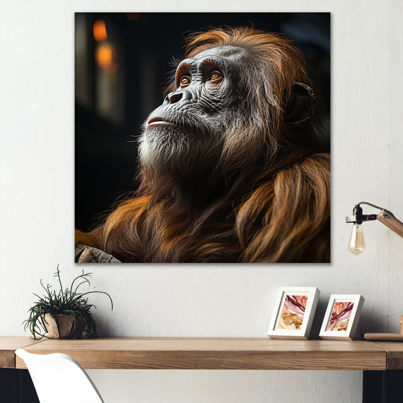 Portrait de singes, photo de présence éthérée, Toile tendue, H 16 po x l 16 po x P 1 po
